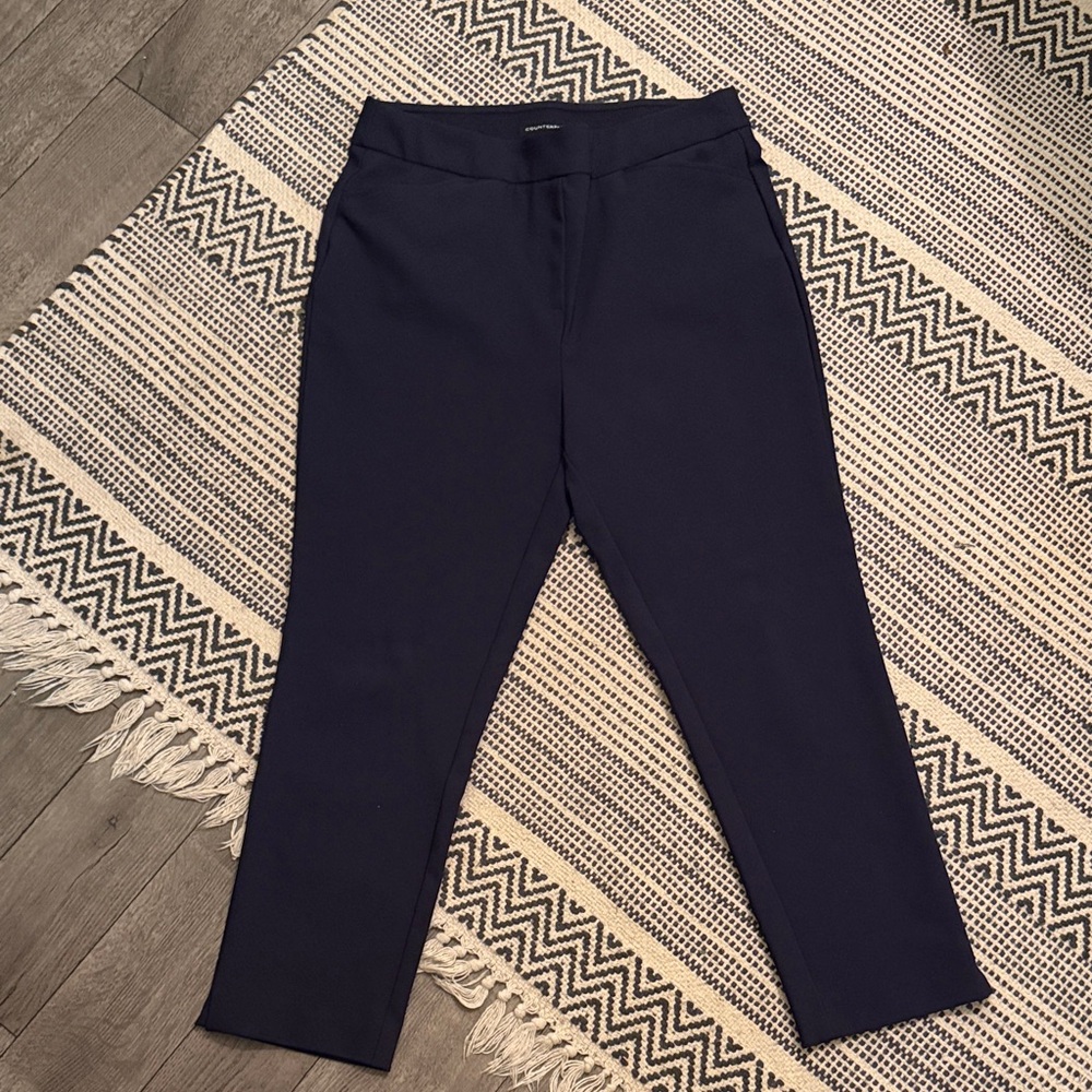 Counterparts Navy Blue Cropped Ponte Pants